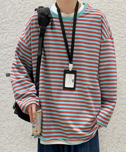SEN TOKYO tシャツ 定番×個性派。ダメージ加工 ボーダーロンT メンズ