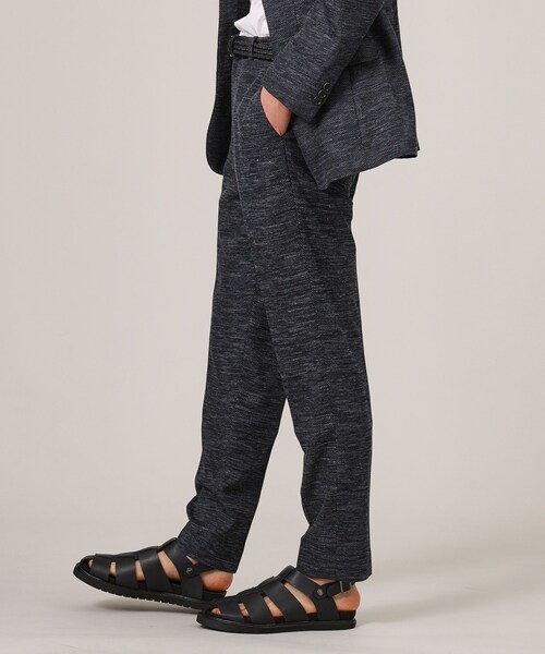 80-90s Bloomingdale's 黒リネンスラックス 古着 80-90s USA製 COTLER ブラック かすり ネップ 2タック