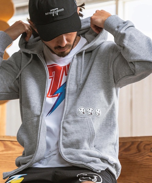 seventy seven パーカー mpa3429- middle onz zip up hoodie (emblem