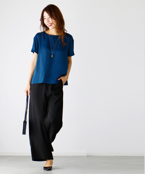 ブラウス シャツ オフィスで着られるきちんとTシャツ レディース Ehre style ブラウス シャツ オフィスで着られるきちんとTシャツ