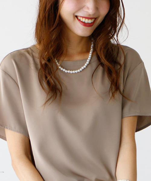 ブラウス シャツ オフィスで着られるきちんとTシャツ レディース Ehre style ブラウス シャツ オフィスで着られるきちんとTシャツ