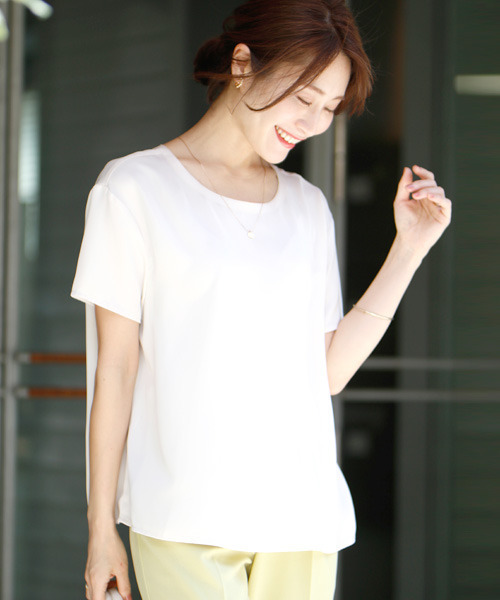 ブラウス シャツ オフィスで着られるきちんとTシャツ レディース Ehre style ブラウス シャツ オフィスで着られるきちんとTシャツ
