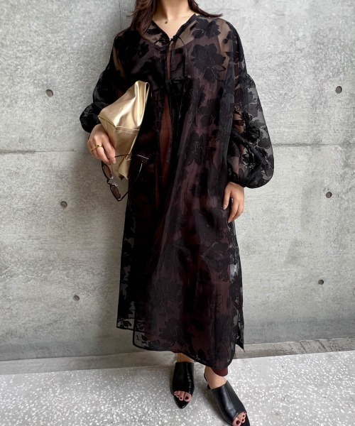 花柄 ガウン（ワンピース）の商品一覧｜ワンピース、チュニック  