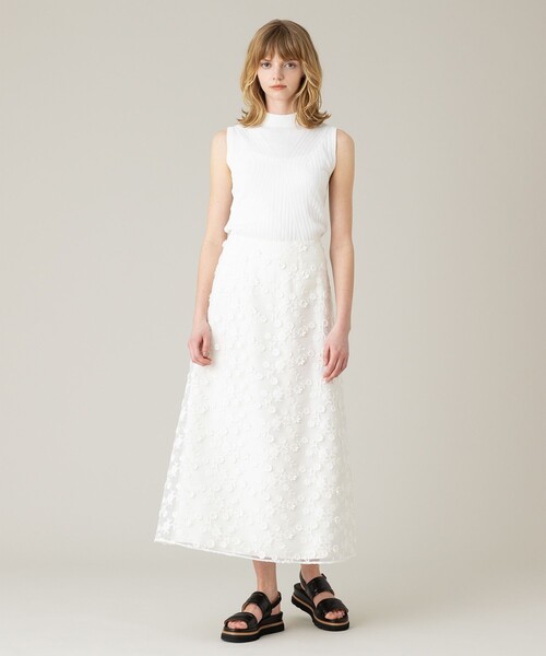 ニット セーター 「LOULOU WILLOUGHBY」リブキリカエモックネックプルオーバー レディース LOULOU WILLOUGHBY ニット セーター 「LOULOU WILLOUGHBY」リブ