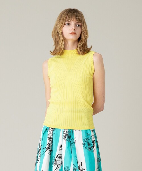 ニット セーター 「LOULOU WILLOUGHBY」リブキリカエモックネックプルオーバー レディース LOULOU WILLOUGHBY ニット セーター 「LOULOU WILLOUGHBY」リブ