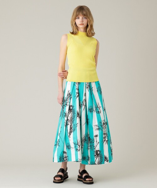 ニット セーター 「LOULOU WILLOUGHBY」リブキリカエモックネックプルオーバー レディース LOULOU WILLOUGHBY ニット セーター 「LOULOU WILLOUGHBY」リブ