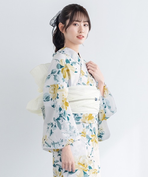 floroレディース浴衣2点セット SOUBIEN 浴衣 floroレディース浴衣2点セット （浴衣＋帯