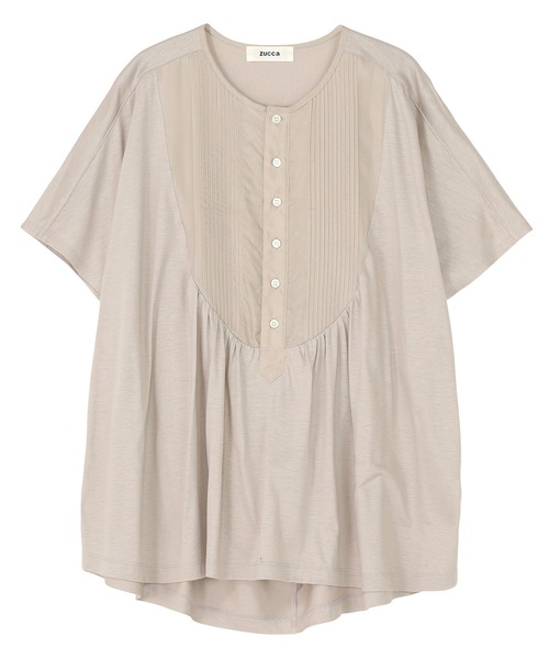 tシャツ ピンタックドッキング / Tシャツ / S レディース