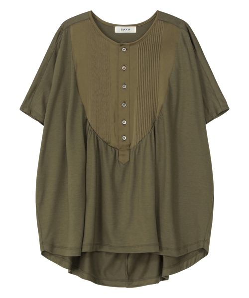 tシャツ ピンタックドッキング / Tシャツ / S レディース ZUCCa tシャツ ピンタックドッキング / Tシャツ S レディース