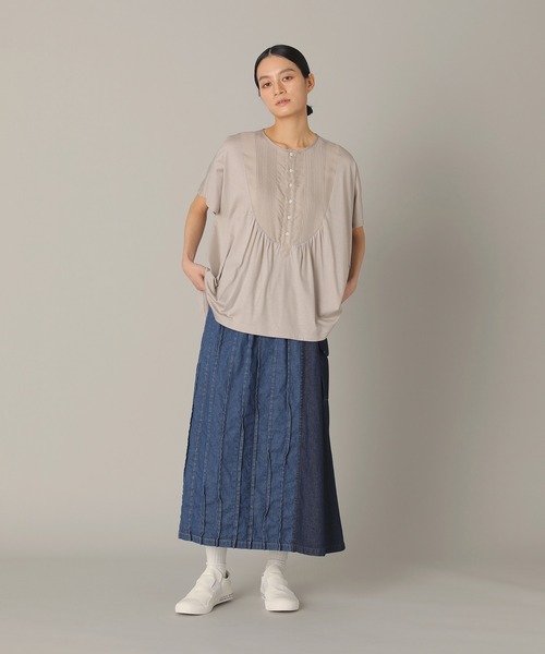 tシャツ ピンタックドッキング / Tシャツ / S レディース ZUCCa tシャツ ピンタックドッキング / Tシャツ S レディース