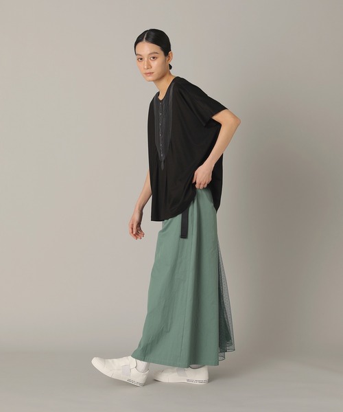 ZUCCa tシャツ ピンタックドッキング / Tシャツ S レディース
