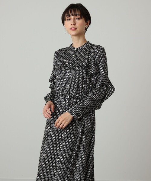 注目のブランド ワンピース ANAYI バレエシューズプリントフリル ZOZOTOWN : ワンピース