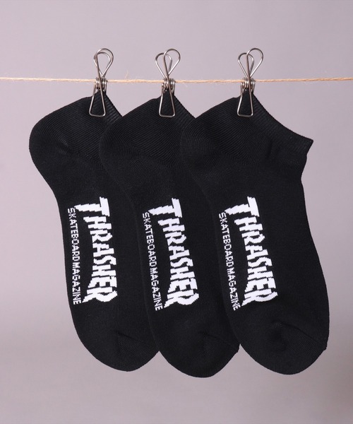 THRASHER（スラッシャー） 靴下 (LF)「THRASHER」「3足セット」ロゴ