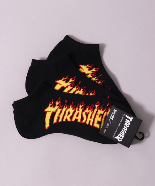 THRASHER（スラッシャー） 靴下 (LF)「THRASHER」「3足セット」ロゴ