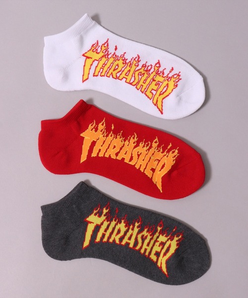 THRASHER（スラッシャー） 靴下 (LF)「THRASHER」「3足セット」ロゴ