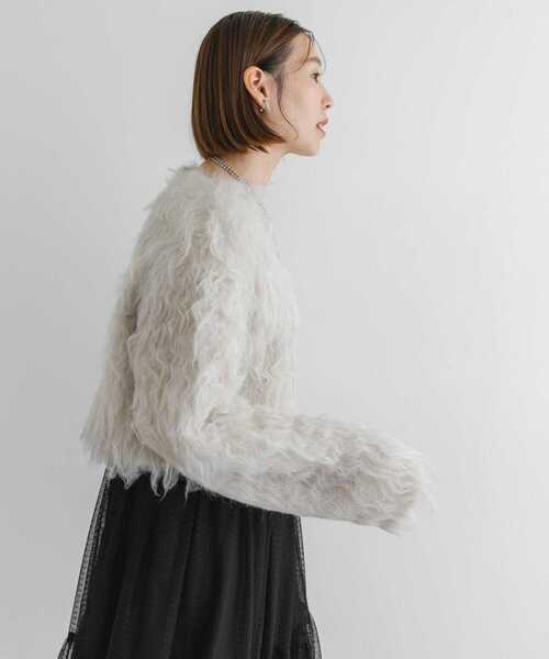 F by ROSSO　シープドッグシャギー2WAYニット F by ROSSO カーディガン ROSSO シープドッグシャギー2WAYニット