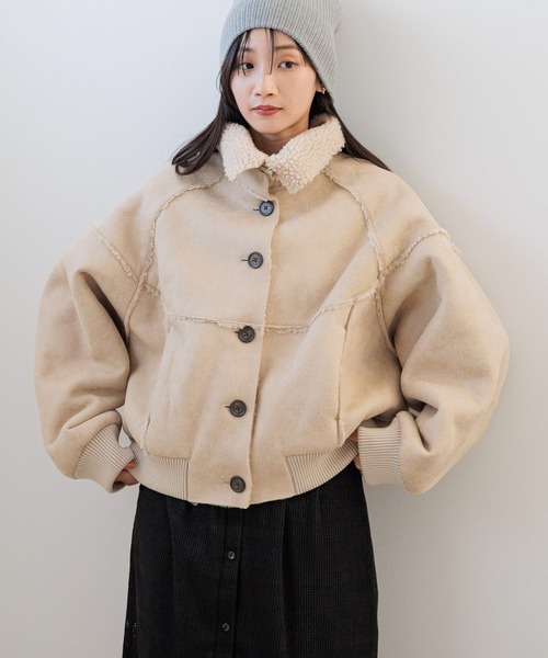 ジャケット ブルゾン ムートンボアブルゾン 133584 レディース