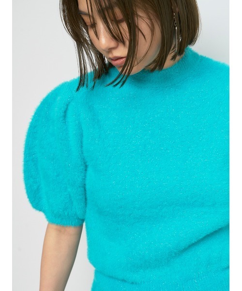「FRAY I.D」 半袖ニット ONE SIZE ブラック レディース FRAY I.D 「FRAY I.D」 半袖ニット FREE ブラック レディース