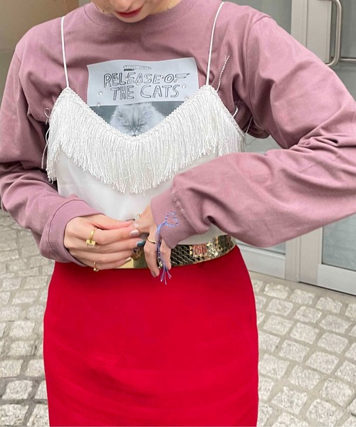 tシャツ HEY! Mrs ROSE(ヘイ！ミセスローズ)HOTFIXロンT レディース CASSELINI｜HEY! Mrs ROSE(ヘイ!ミセスローズ)HOTFIXロンT