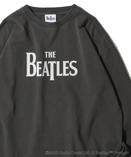 tシャツ 「THE BEATLES/ザ ビートルズ」ピグメント ロゴプリント ロングスリーブTシャツ レディース メンズ
