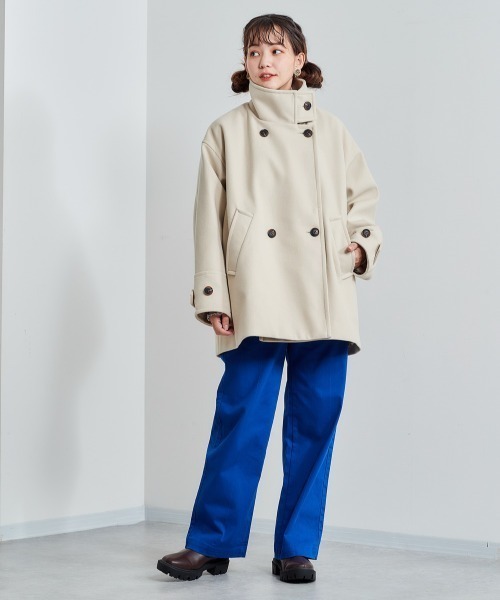 「cepo」 ピーコート M ダークグレー レディース_画像5