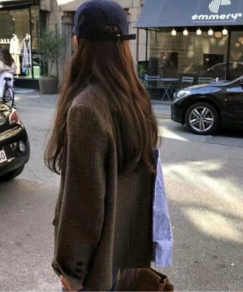 sorule ジャケット テーラードジャケット ウールライクチェック