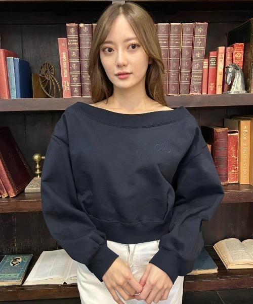 tシャツ カリグラフィーロゴスウェットプルオーバー レディース