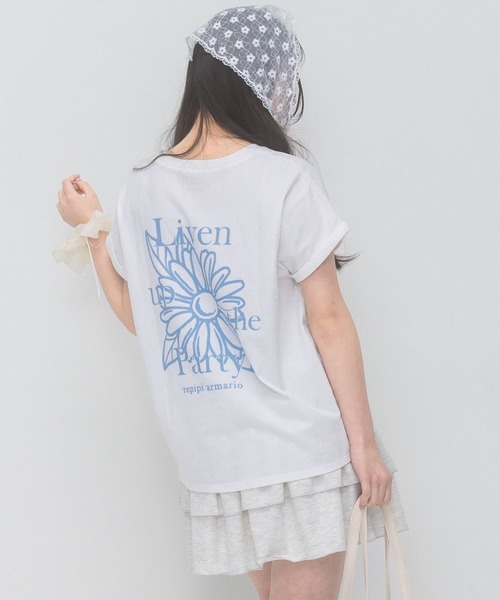 repipi armario（レピピアルマリオ） tシャツ BACKフラワーTシャツ