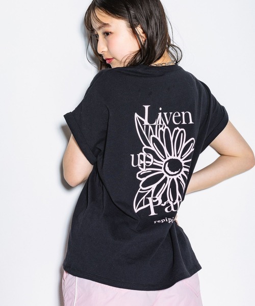 repipi armario（レピピアルマリオ） tシャツ BACKフラワーTシャツ