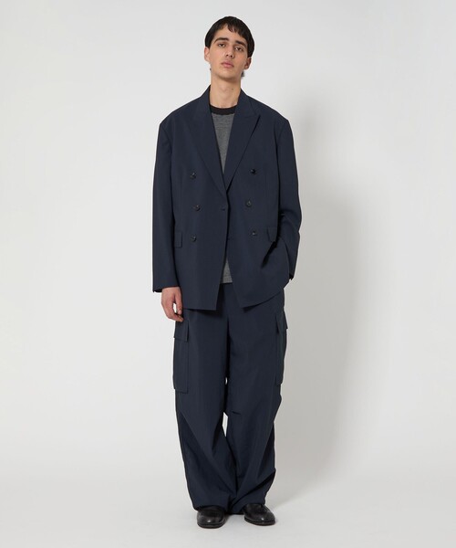 美品 モンキータイム RENU TROダブルブレスト テーラード ジャケット 黒 monkey time BEAUTY＆YOUTH UNITED ARROWS ジャケット
