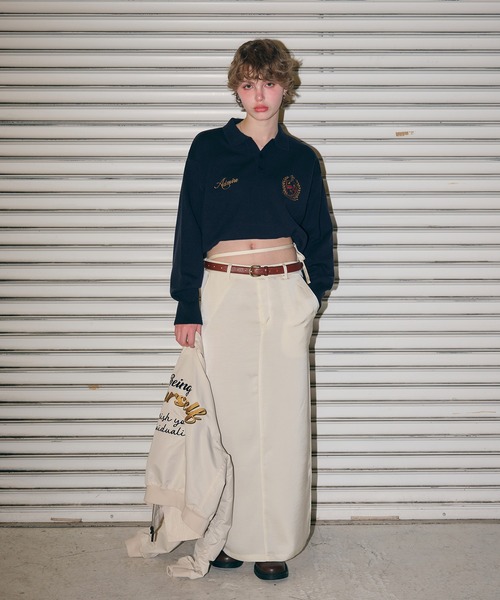 ACLENT（アクレント） ニット セーター エンブレムロゴステッチニット