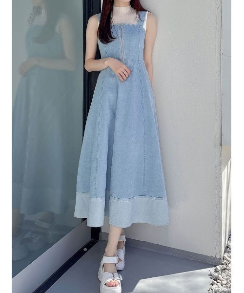 MERCURYDUO（マーキュリーデュオ） ワンピース ヘムデザインデニム