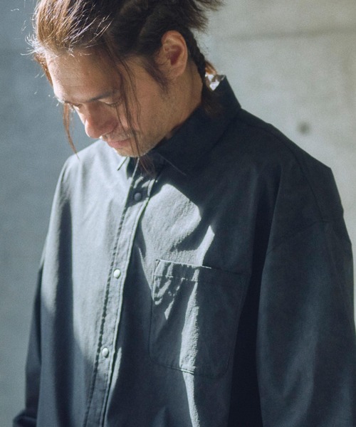ADAM PATEK シャツ ADAMPATEK/uneven dyeing shirt/ムラ染め