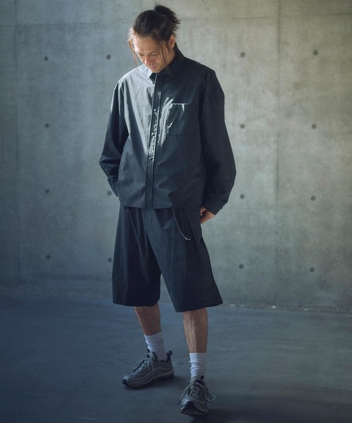 ADAM PATEK シャツ ADAMPATEK/uneven dyeing shirt/ムラ染め