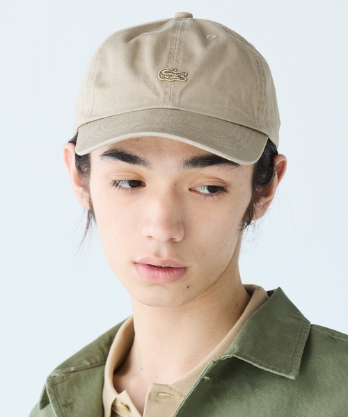 LACOSTE キャップ 帽子 バイオウォッシュ6パネルキャップ メンズ