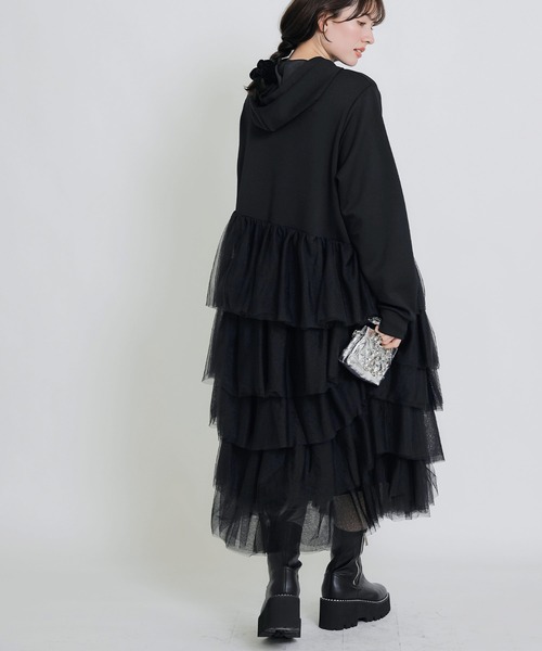 PICCIN PERLA ワンピース ティアードチュールダンボールワンピース
