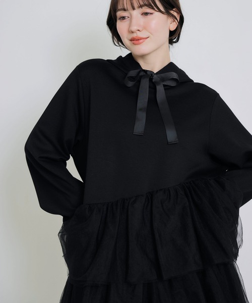 PICCIN PERLA ワンピース ティアードチュールダンボールワンピース