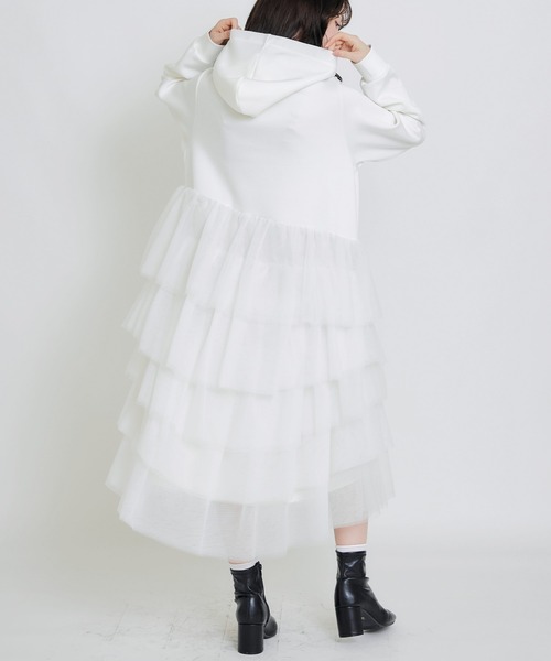 PICCIN PERLA ワンピース ティアードチュールダンボールワンピース