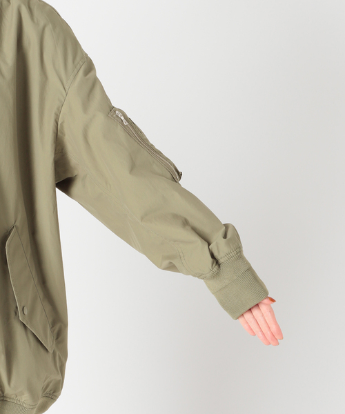 Spick & Span ベージュ ジップアップ ジャケット　サイズ　38 スピック＆スパン Spick & Span ナイロンジップブルゾン