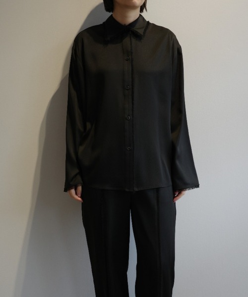 ブラウス シャツ CLANE W FACE FRINGE SHIRTS レディース CLANE ブラウス シャツ W FACE FRINGE SHIRTS レディース