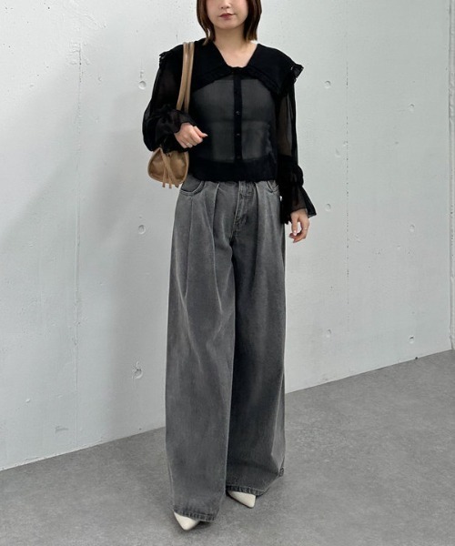 美品☆kryclothingフリルセーラートップス黒×紫 KRYclothing on X: 