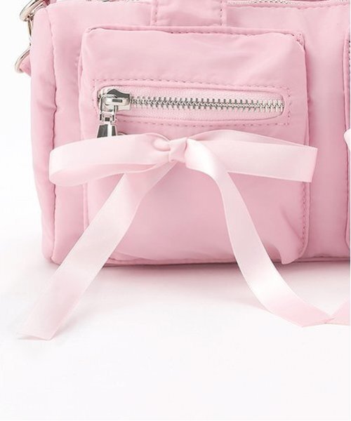 mezzo piano ボストンバッグ ダブルポケットリボン ボストンバッグ