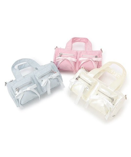 mezzo piano ボストンバッグ ダブルポケットリボン ボストンバッグ