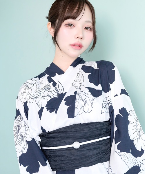 浴衣 「かんたん着付け」ワンピース浴衣3点セット(羽織り・ワンピース・帯)「TN」 レディースの画像