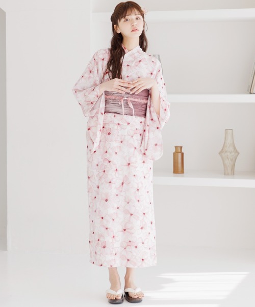 Dita 浴衣 「かんたん着付け」ワンピース浴衣3点セット(羽織り