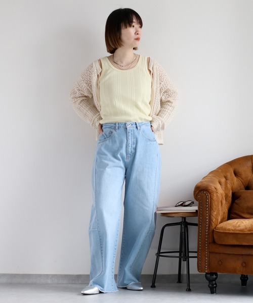 cepo（セポ） タンクトップ ノースリーブ ランダムリブタンクトップ