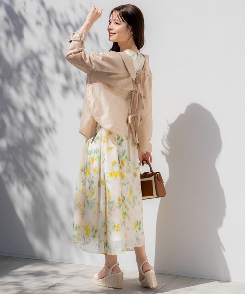 【美品】Noela 15周年ぼかしフラワー楊柳ワンピ Noela｜【15周年】ぼかしフラワー楊柳ワンピ | Rakuten Fashion