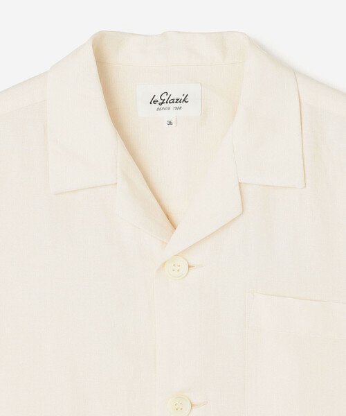 ブラウス シャツ LE GLAZIK | オープンカラー半袖シャツ WOMEN レディース LE GLAZIK ブラウス シャツ | オープンカラー半袖シャツ WOMEN