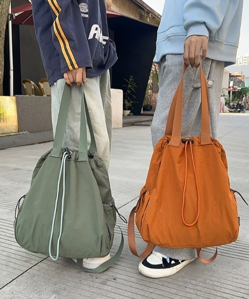 トートバッグ 「2WAY」ドロストナイロンリュックトートバッグ