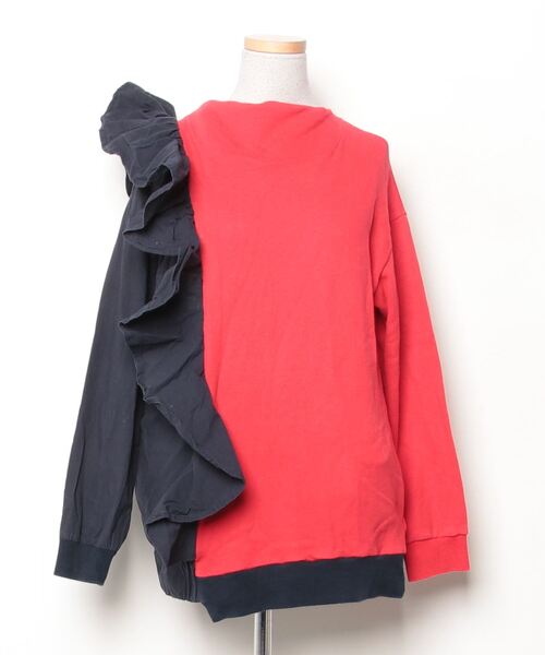 「AVIE」 スウェットカットソー 38 レッド レディース